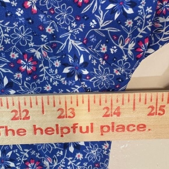 UNTUCKit Shirt Mens Large Blue Floral Hicks-Perf-SS Short Sleeve Button-Down - Picture 6 of 7